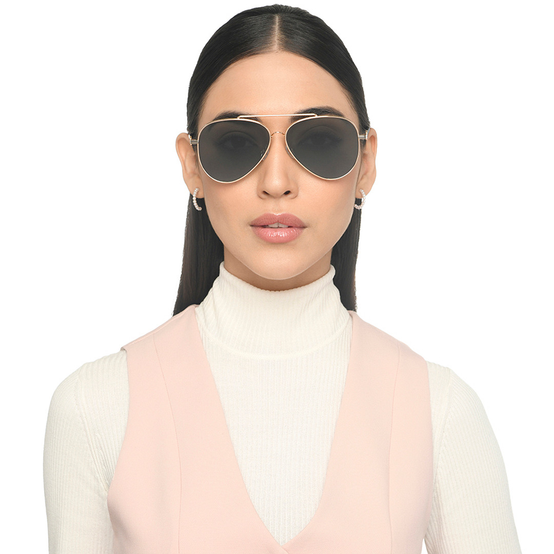 John Jacobs Gold Full Rim Aviator right side