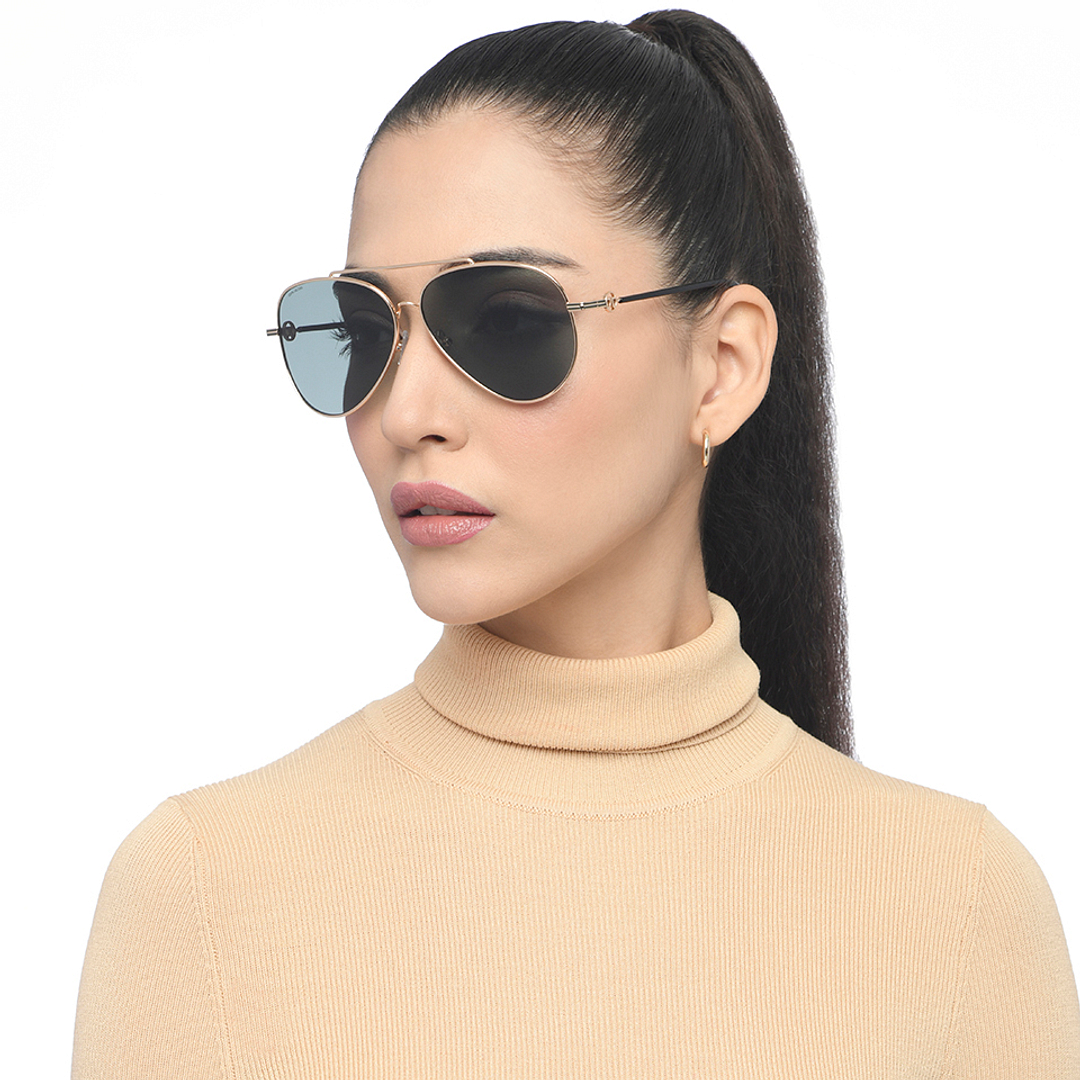 John Jacobs Gold Full Rim Aviator right side