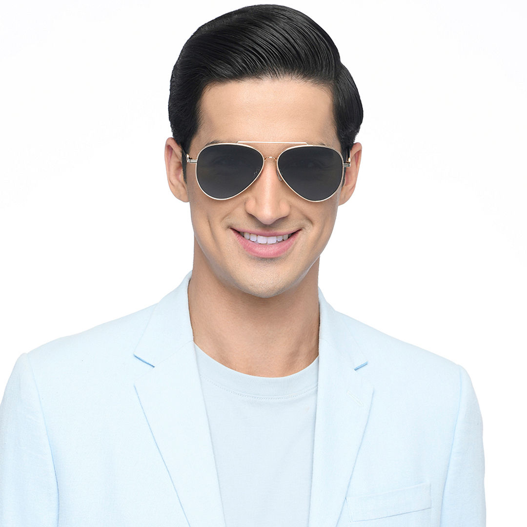 John Jacobs Gold Full Rim Aviator right side