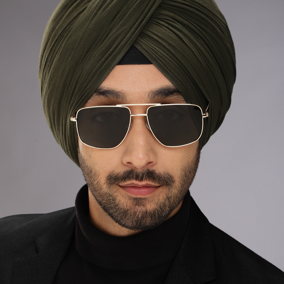 John Jacobs Gold Full Rim Square left side