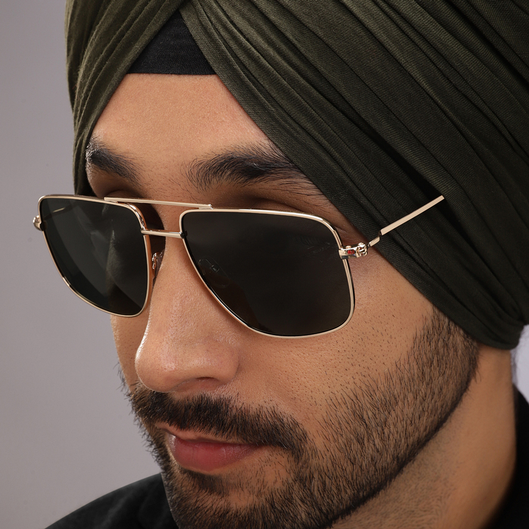 John Jacobs Gold Full Rim Square right side