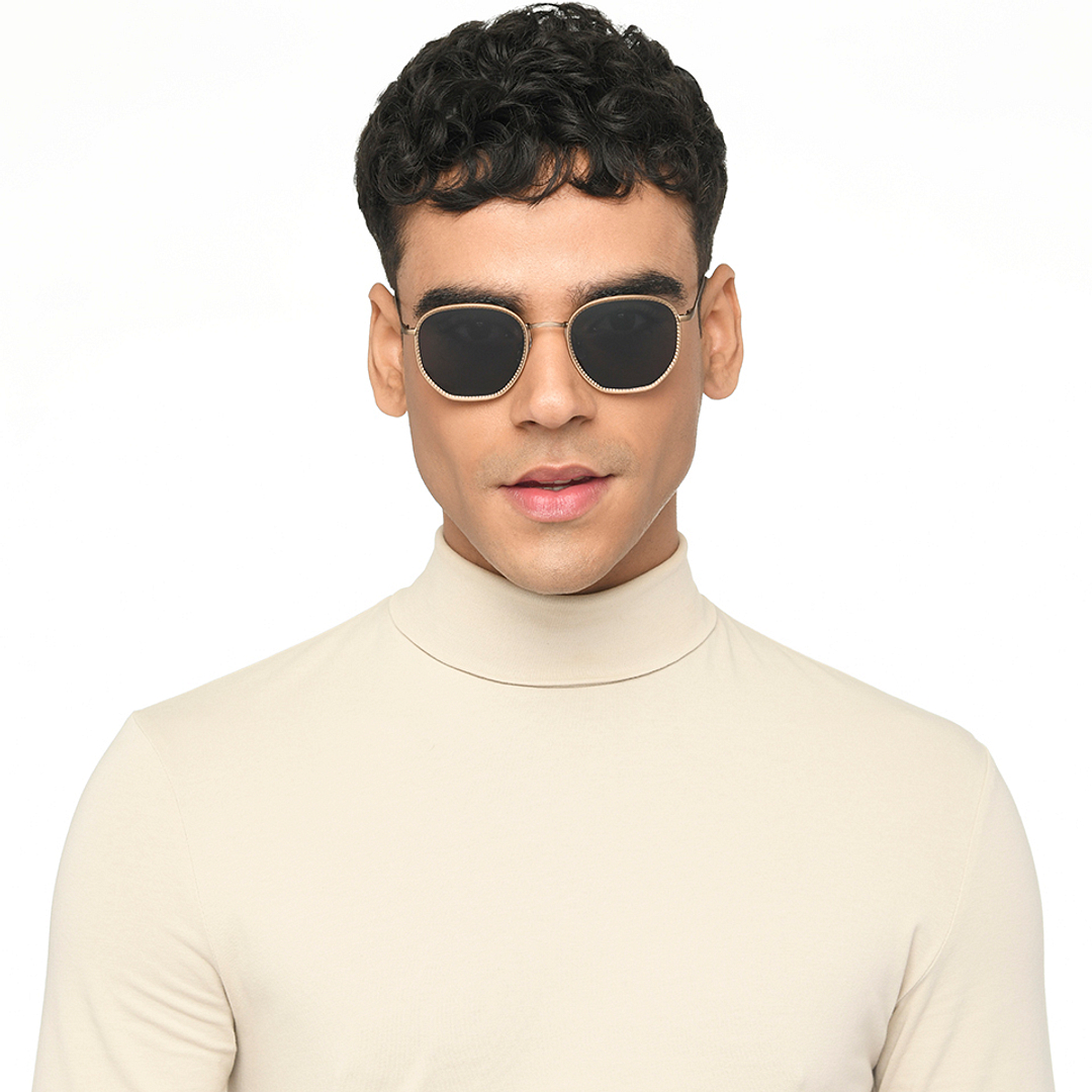 John Jacobs Gold Full Rim Hexagonal left side