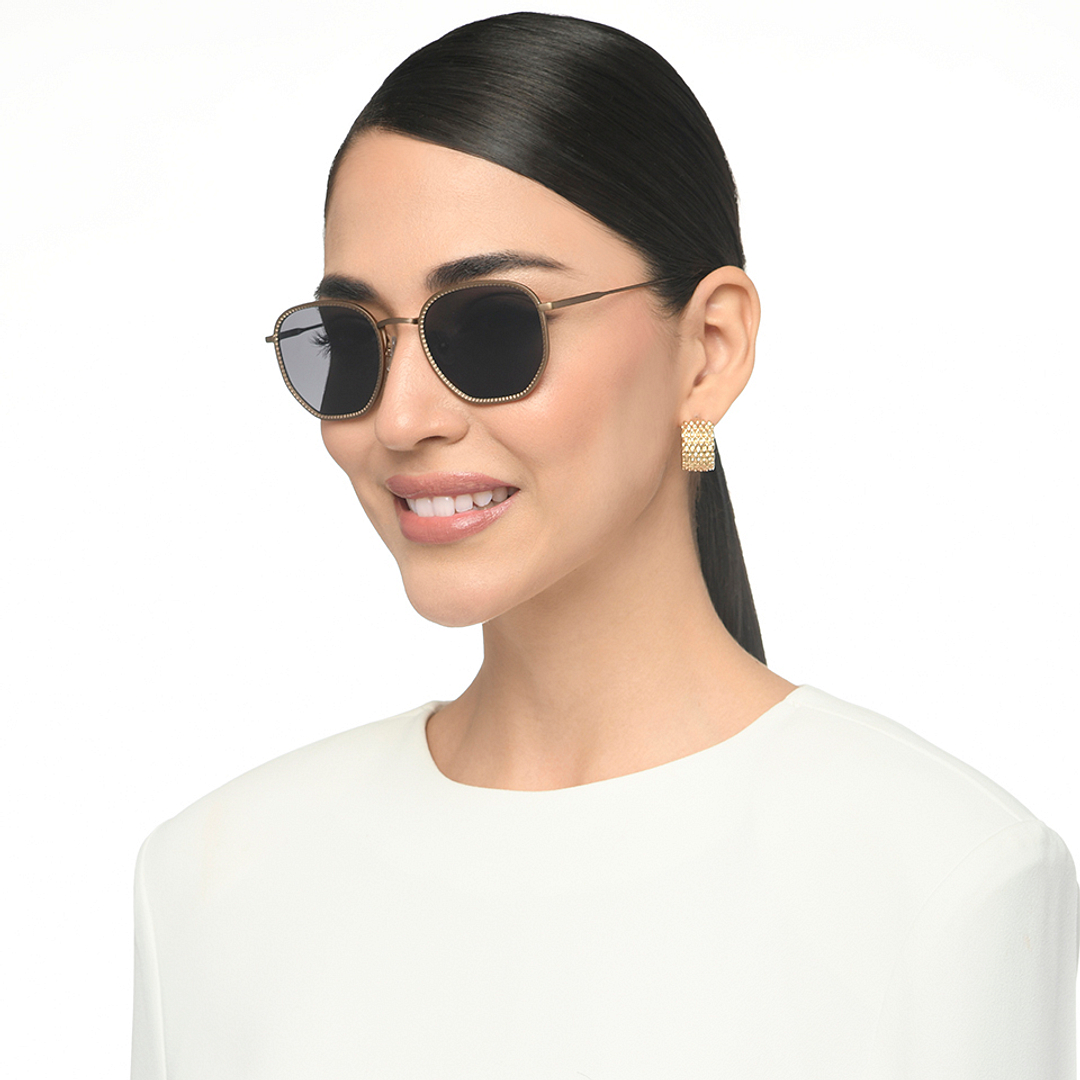 John Jacobs Gold Full Rim Hexagonal right side