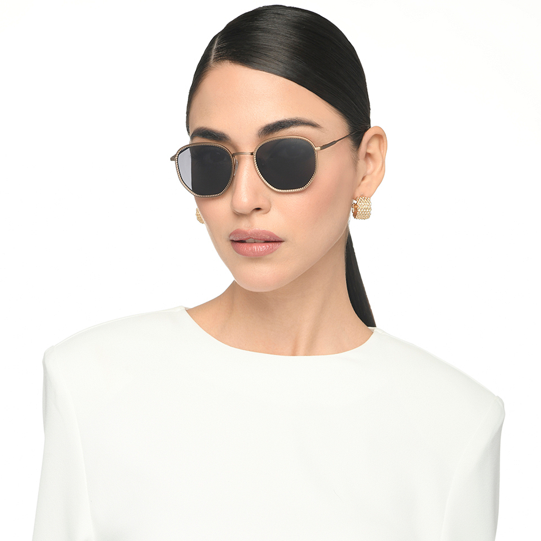 John Jacobs Gold Full Rim Hexagonal left side