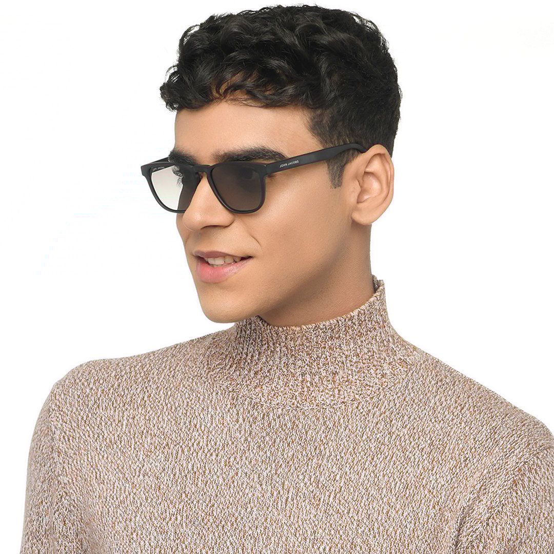 John Jacobs Black Full Rim Square right side