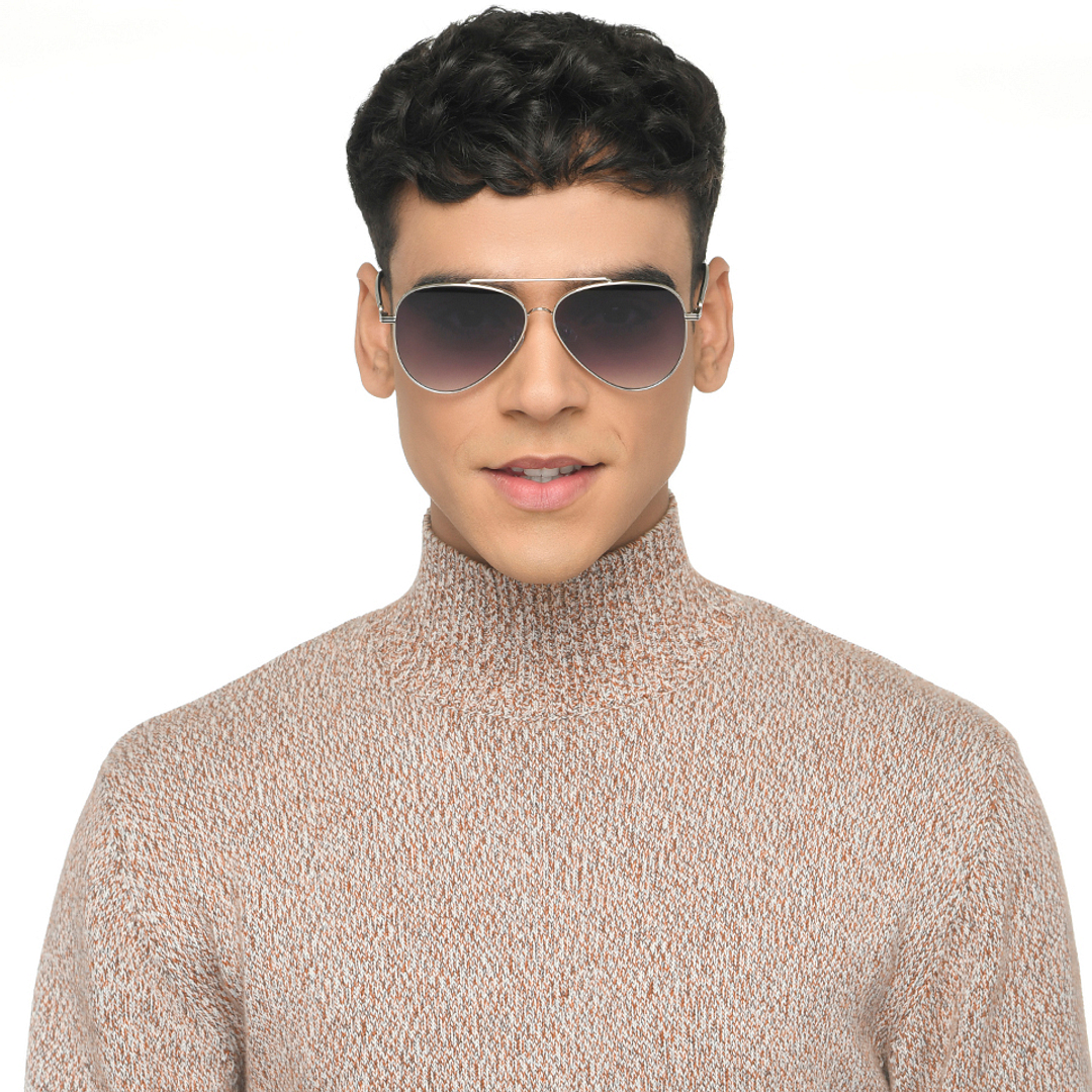 John Jacobs Silver Full Rim Aviator left side