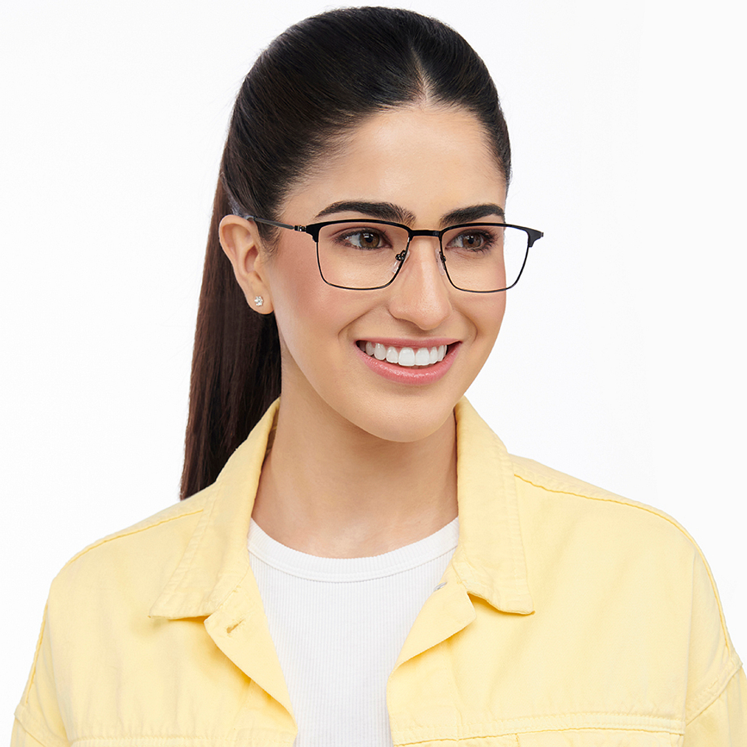 John Jacobs Online Gunmetal Full Rim Rectangle right side