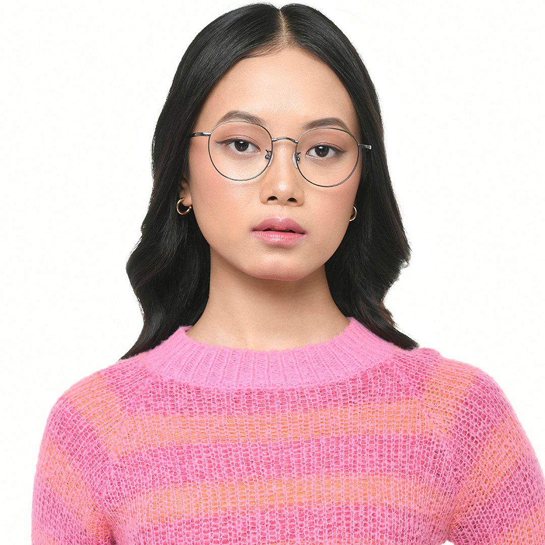 John Jacobs Gunmetal Full Rim Round right side