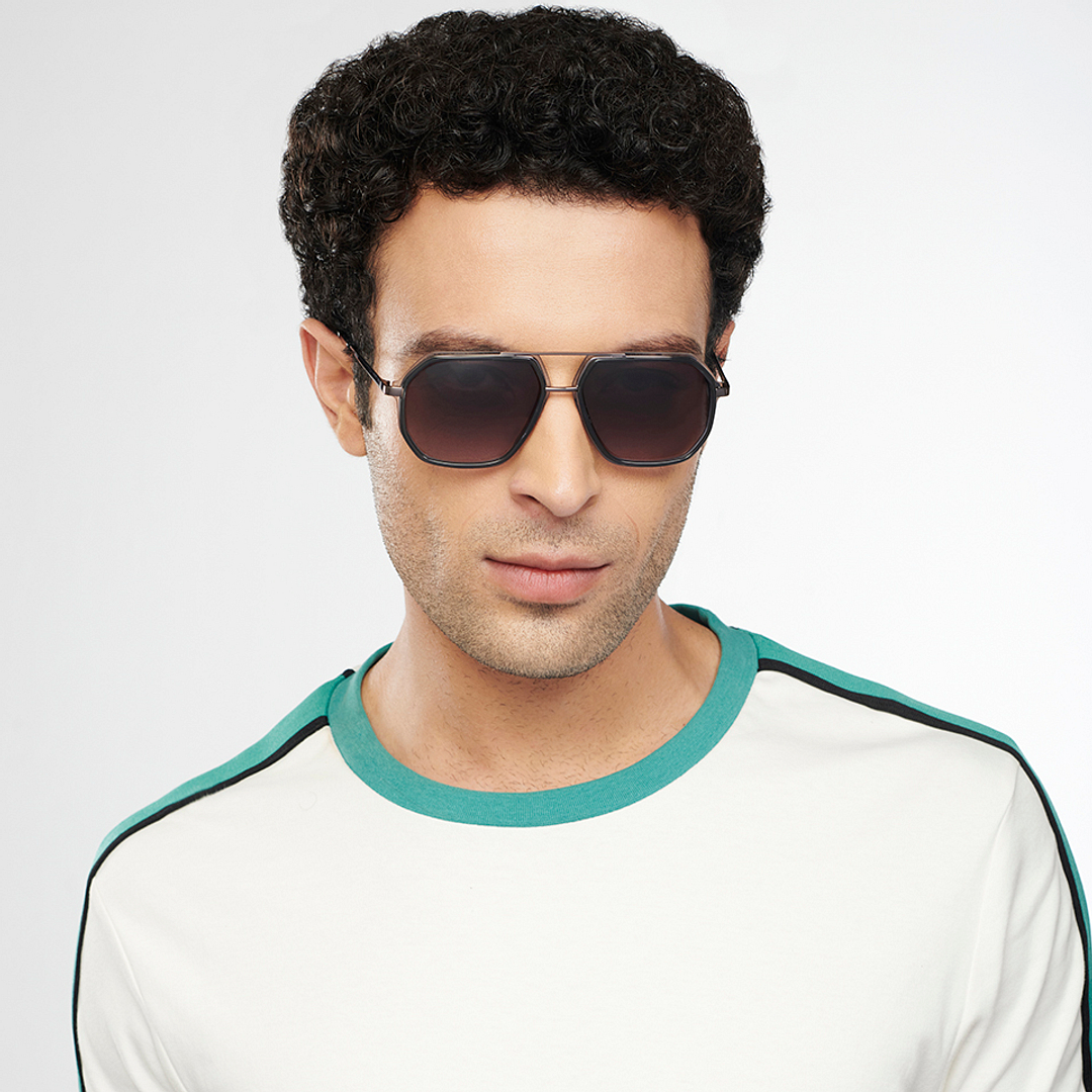 John Jacobs Blue Full Rim Aviator right side