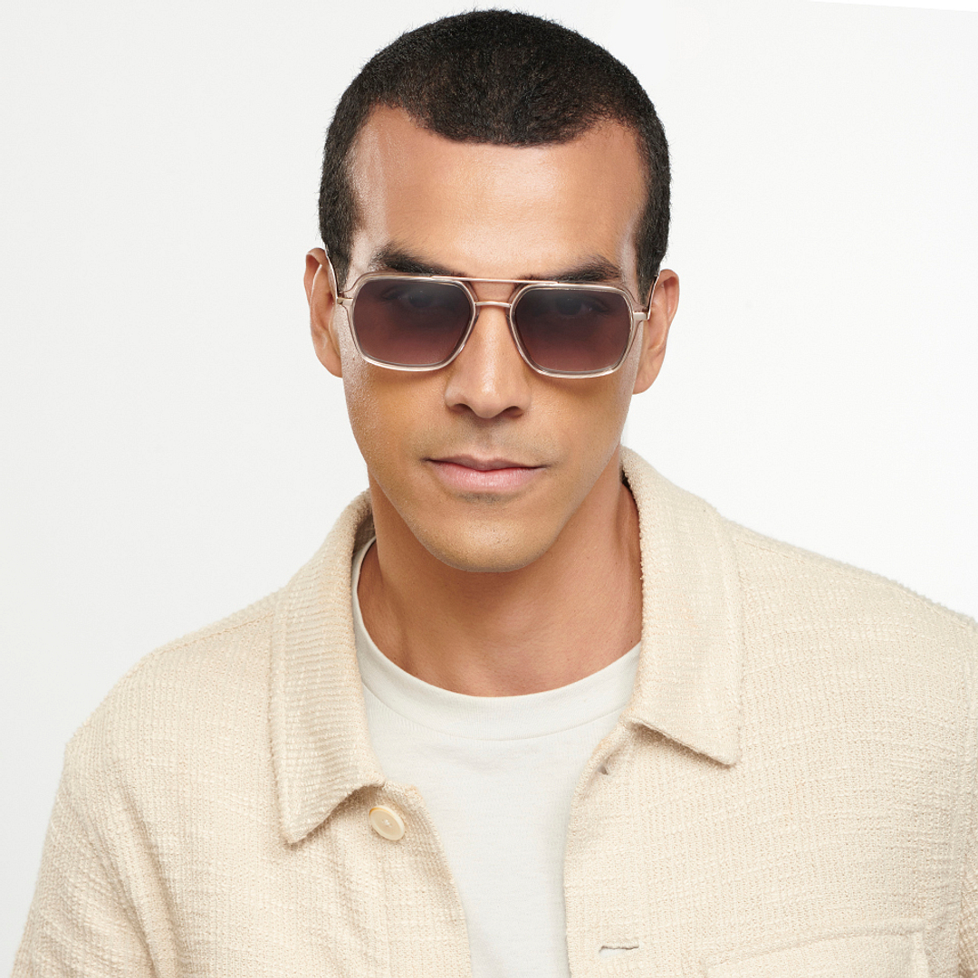 John Jacobs Grey Full Rim Square left side