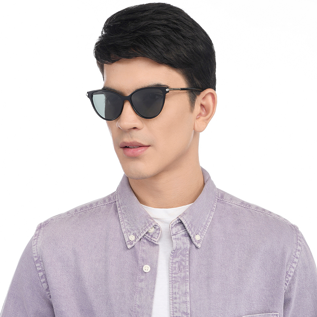 John Jacobs Black Full Rim Cat Eye left side