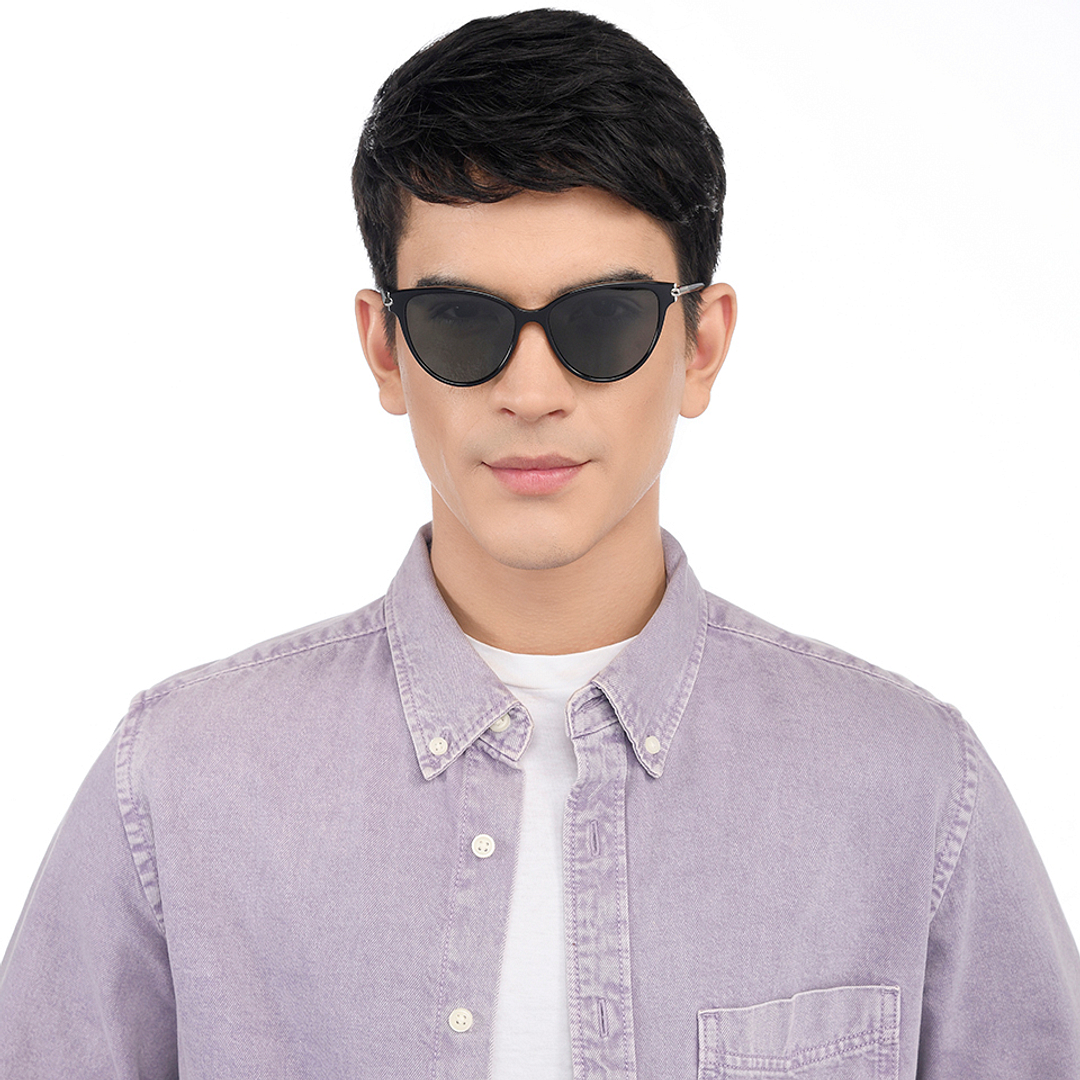 John Jacobs Black Full Rim Cat Eye right side