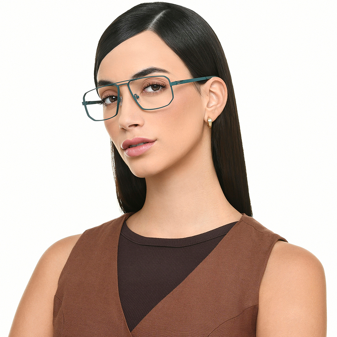 Buy Matte Green Full Rim Hexagonal John Jacobs Supreme Steel JJ