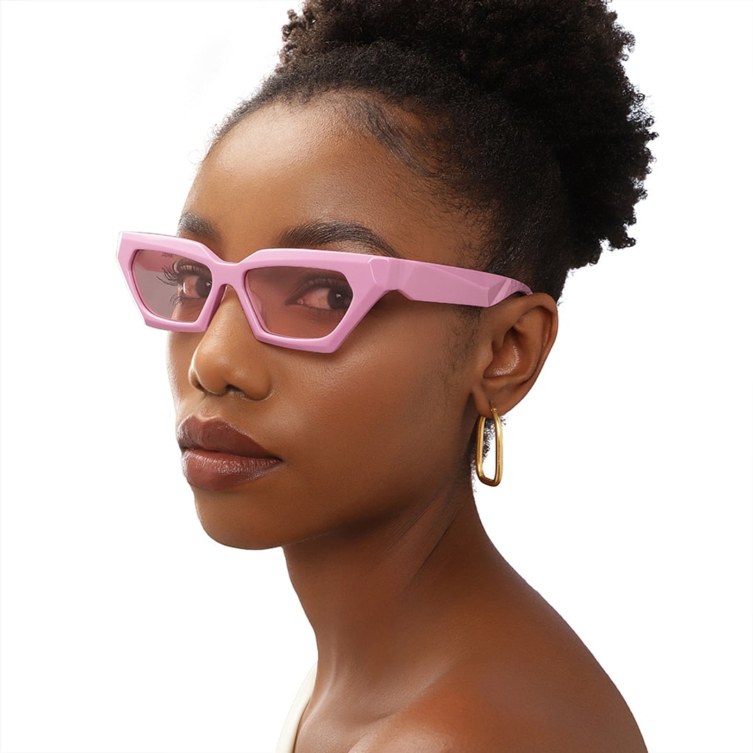 John Jacobs Pink Full Rim Cat Eye right side