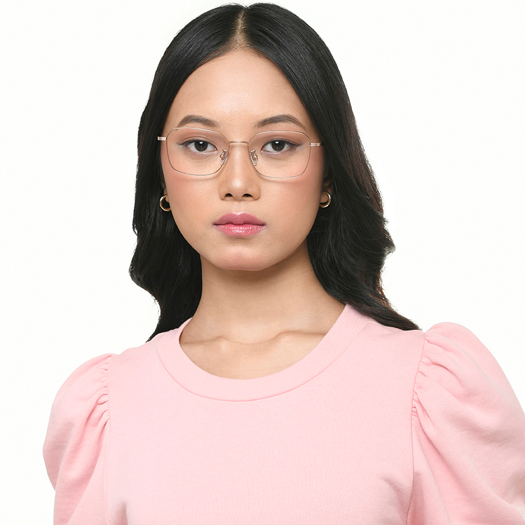 John Jacobs Rose Gold Full Rim Square left side