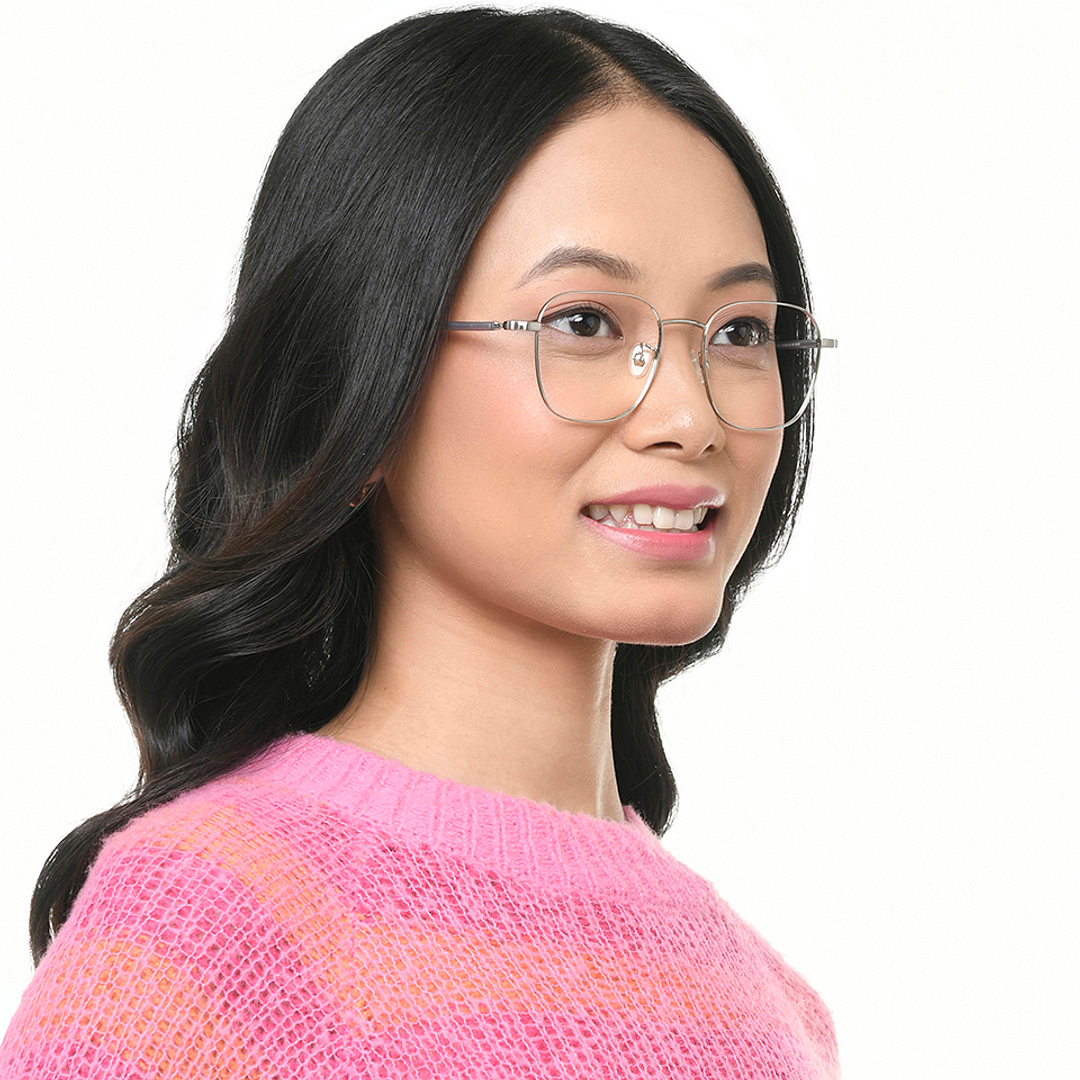 John Jacobs Online Silver Full Rim Square right side