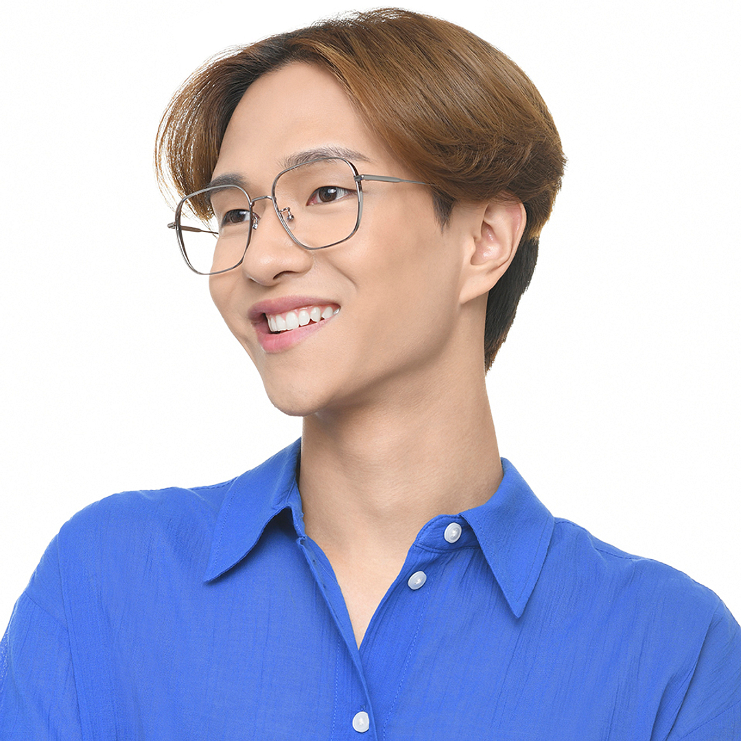 John Jacobs Silver Full Rim Square right side