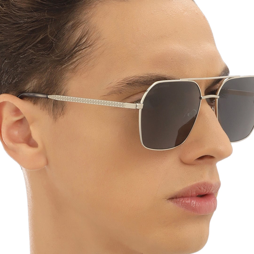 John Jacobs Silver Full Rim Square right side