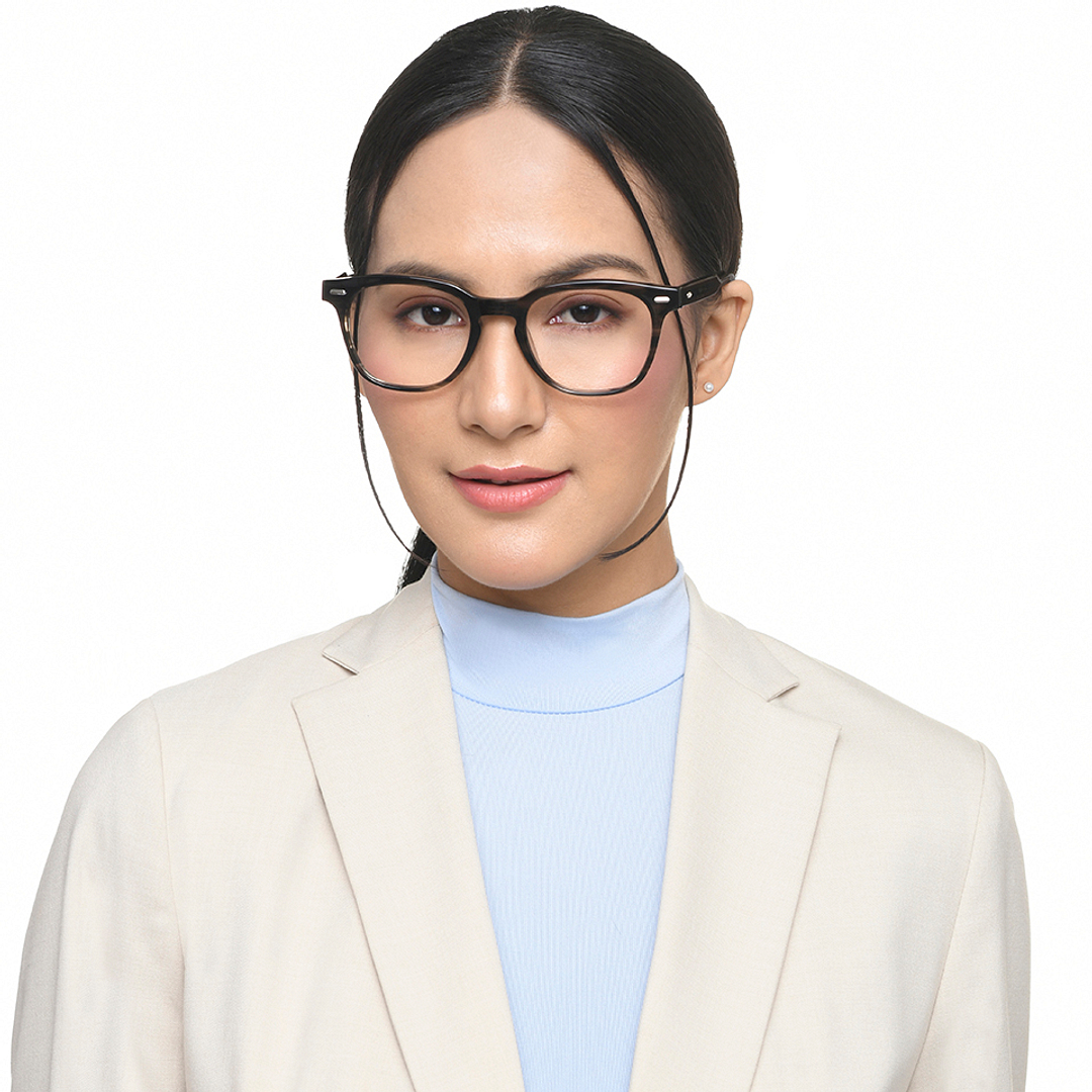 John Jacobs Black Full Rim Square left side