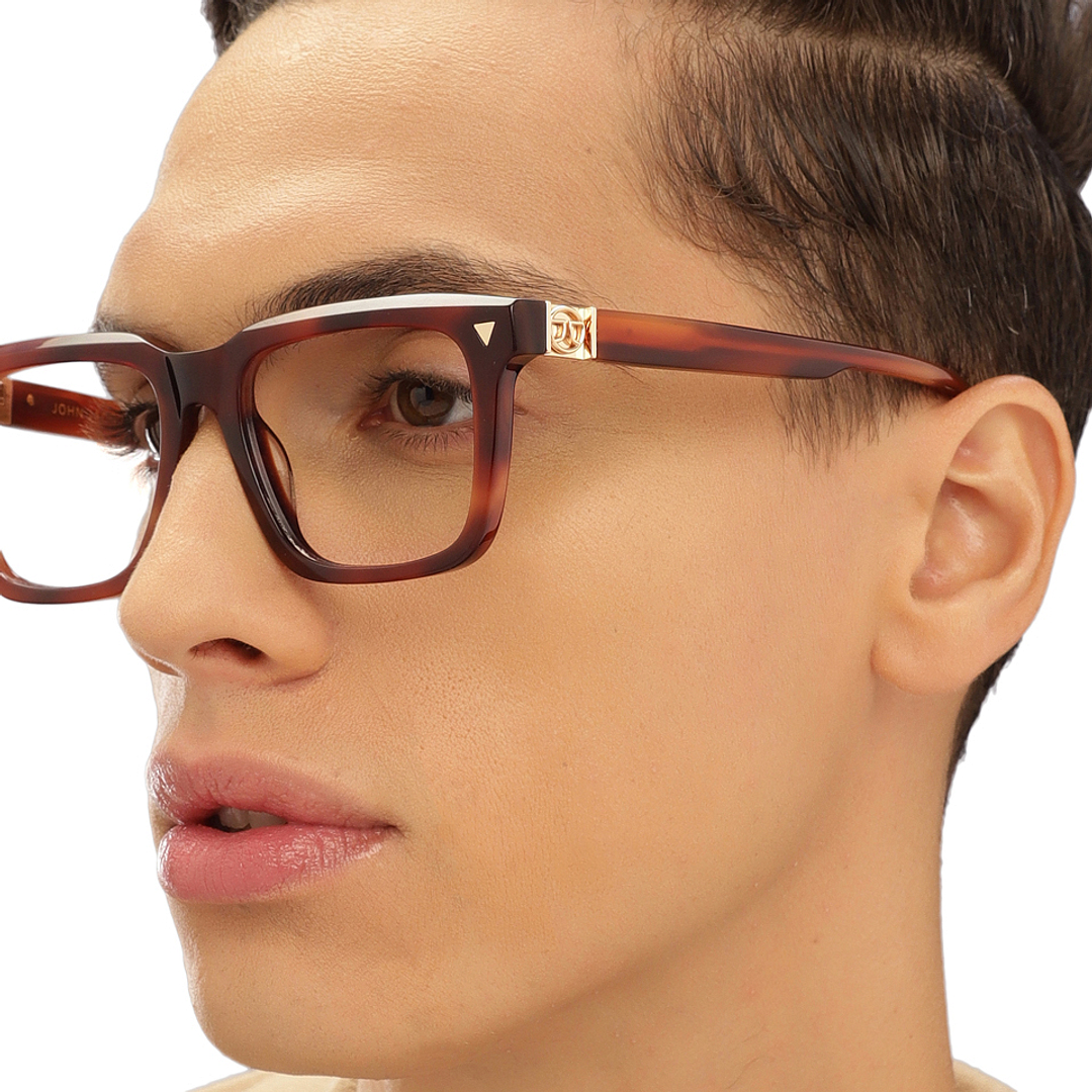 John Jacobs Tortoise Full Rim Square left side