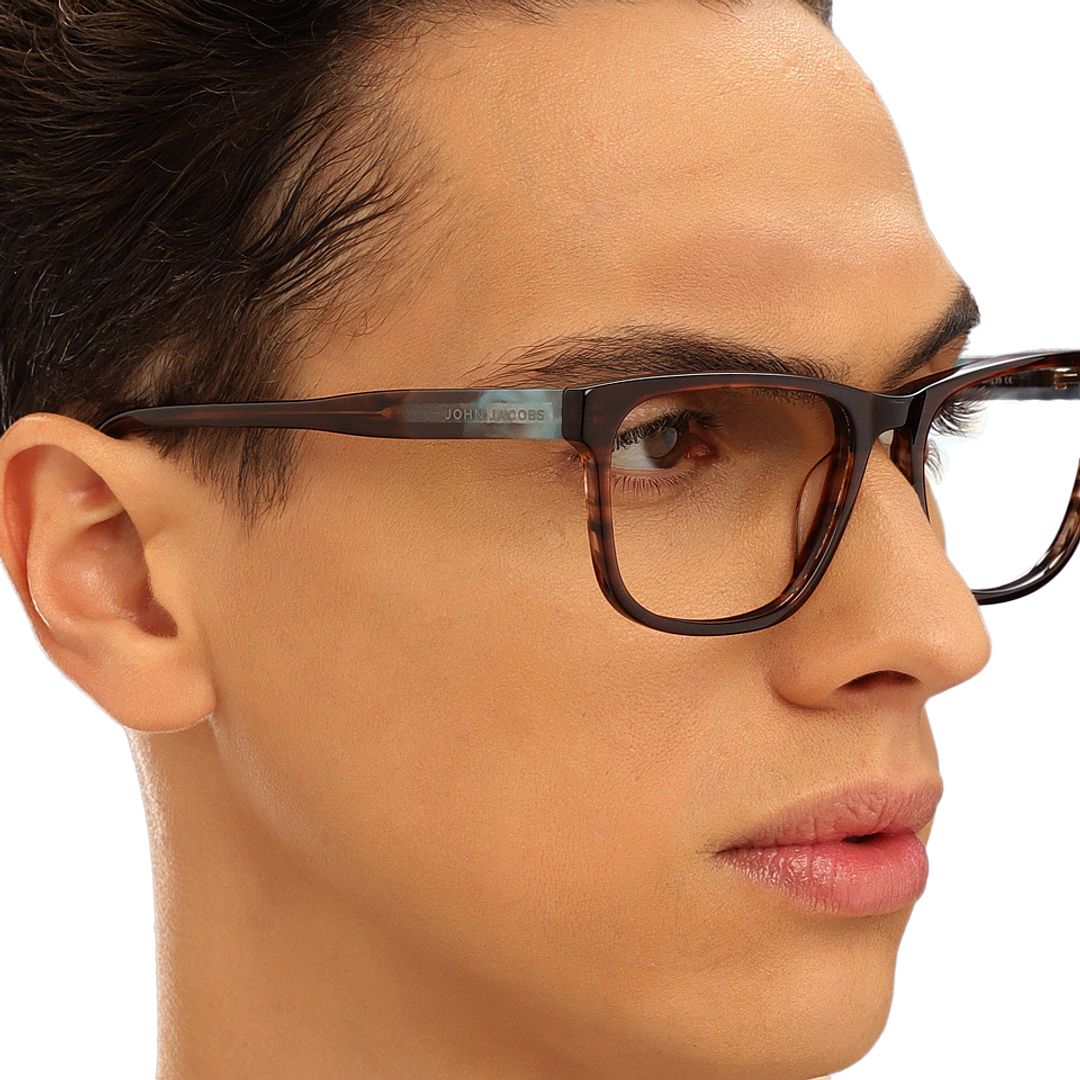 John Jacobs Tortoise Full Rim Square right side