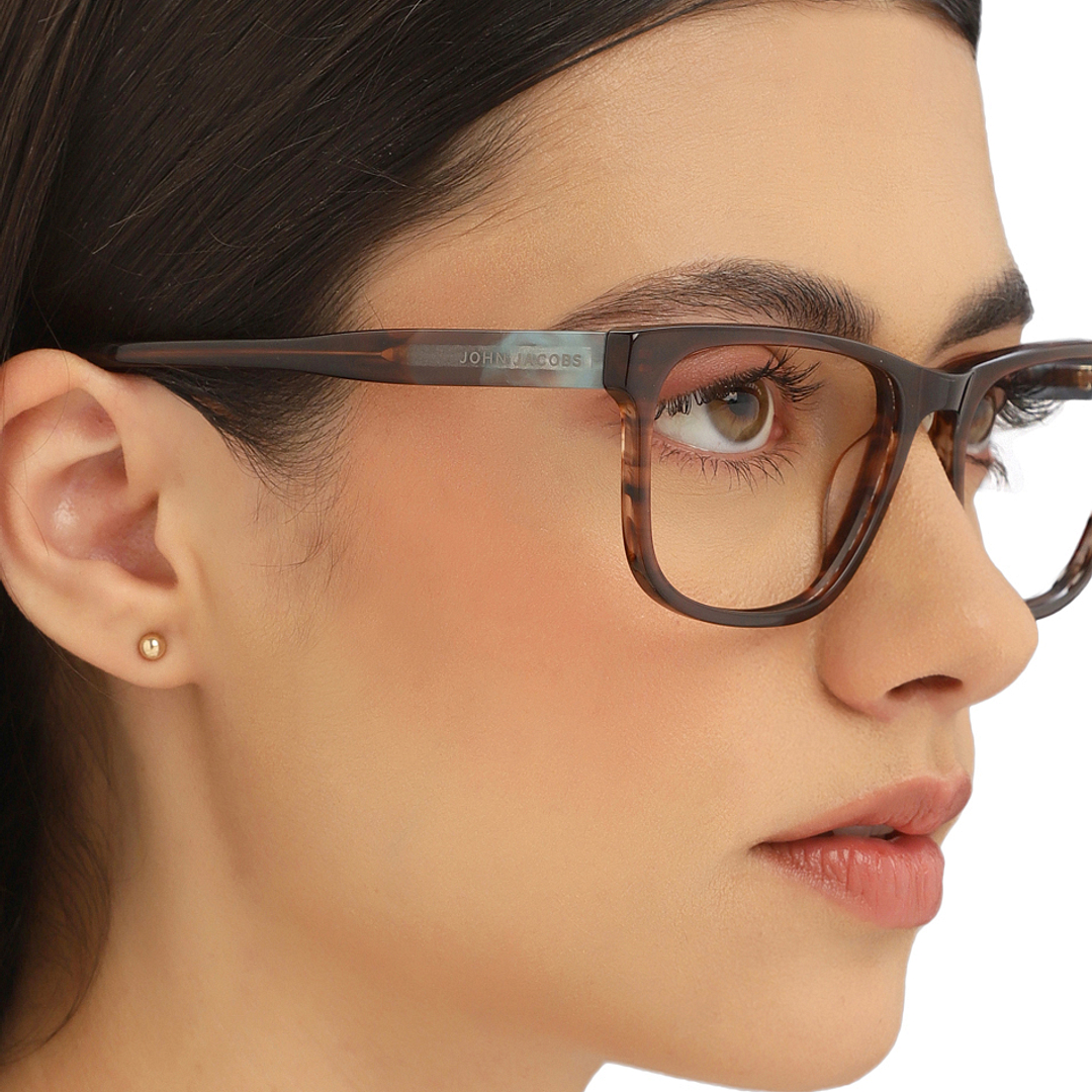 John Jacobs Tortoise Full Rim Square right side