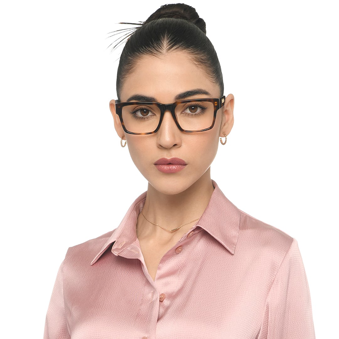 John Jacobs Tortoise Full Rim Square left side