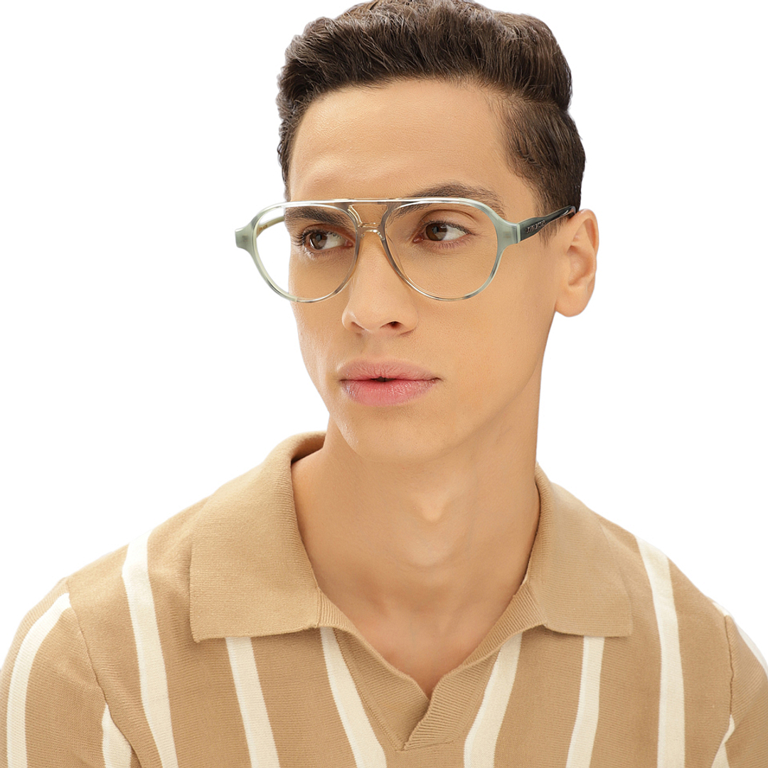 John Jacobs Tortoise Full Rim Aviator left side