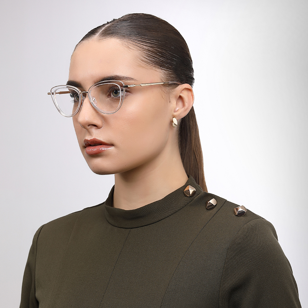 John Jacobs Gold Full Rim Cat Eye right side