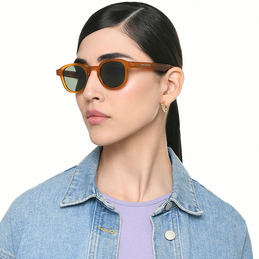 John Jacobs Orange Full Rim Round right side