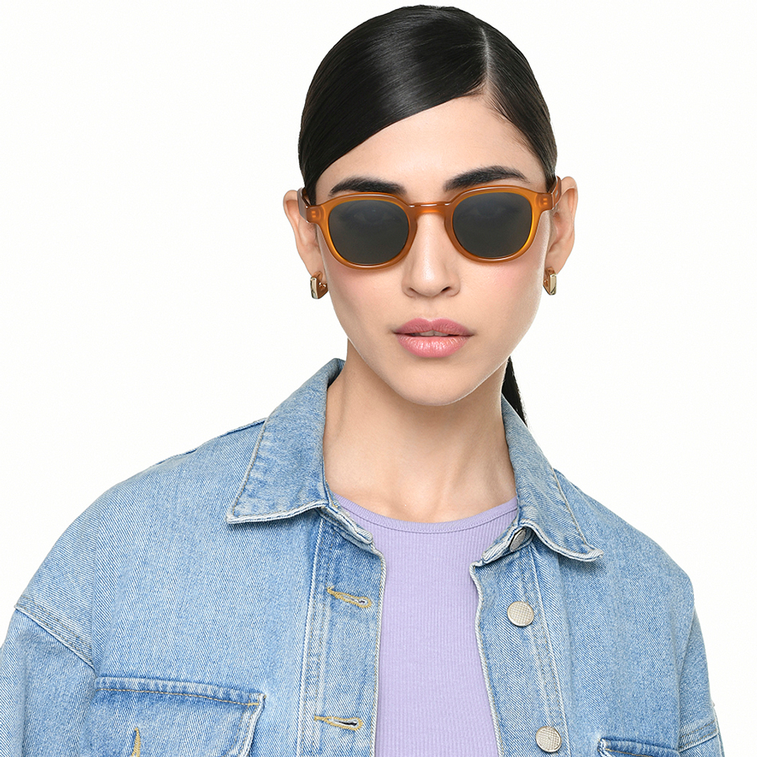 John Jacobs Orange Full Rim Round left side