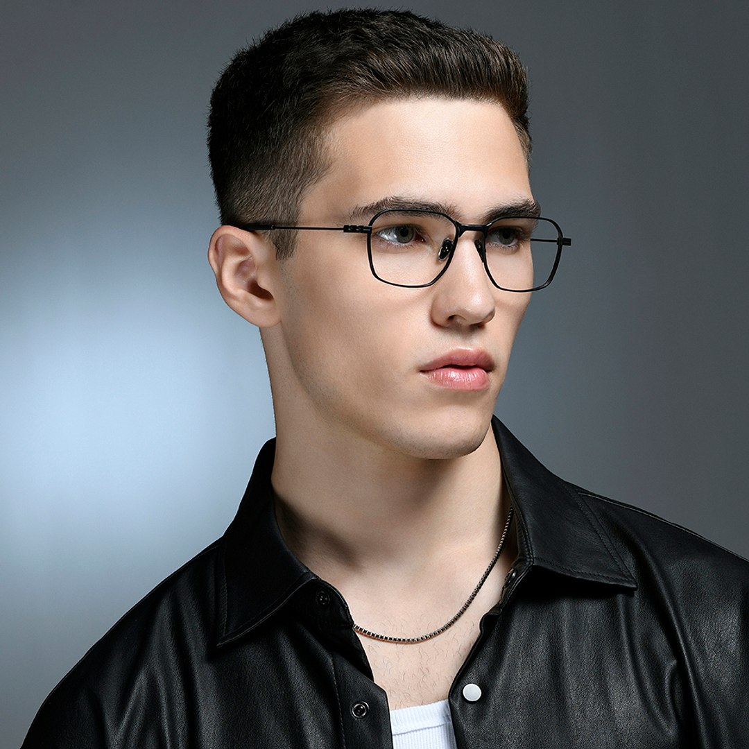 Lenskart STUDIO Black Full Rim Geometric right side