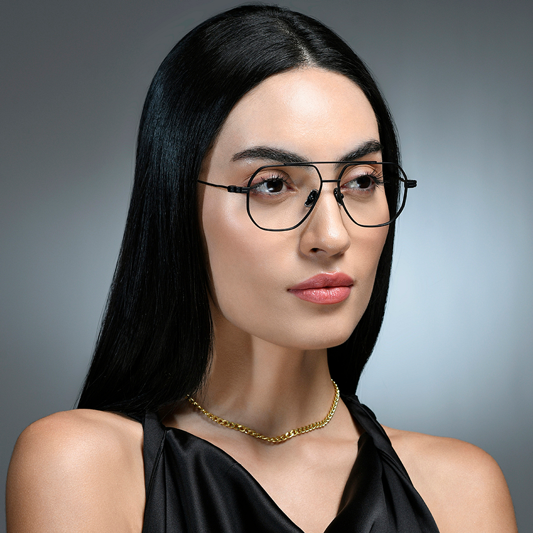 Lenskart STUDIO Black Full Rim Geometric right side