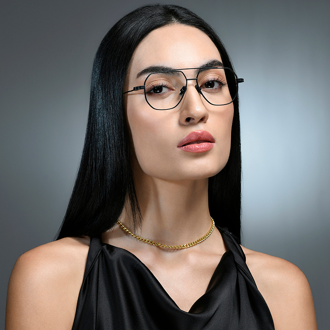 Lenskart STUDIO Black Full Rim Geometric left side