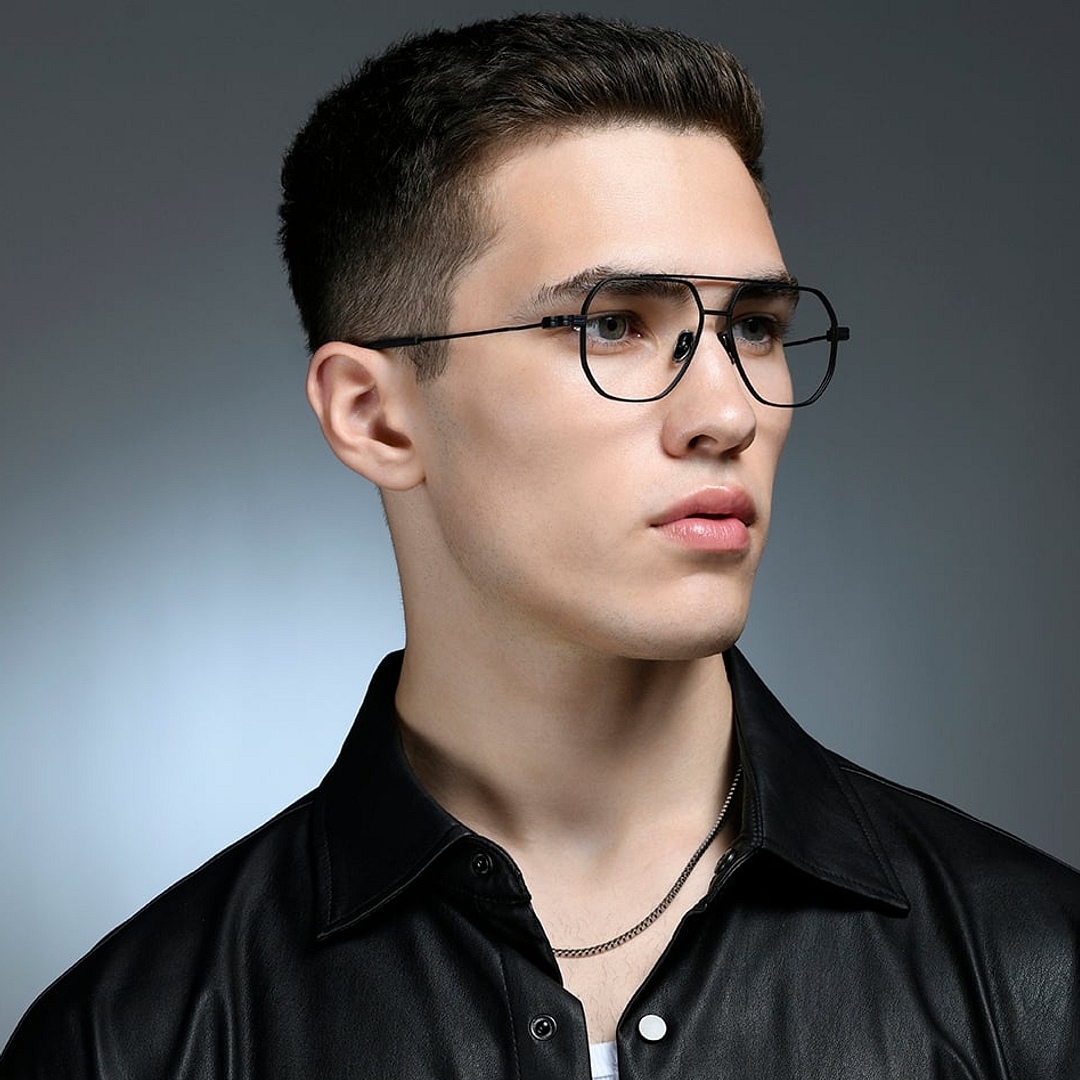 Lenskart STUDIO Black Full Rim Geometric right side