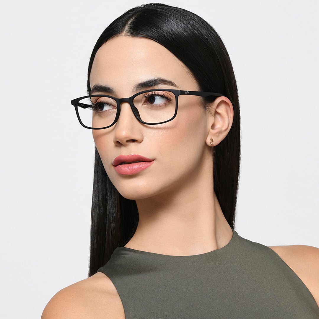 Lenskart Air Black Full Rim Rectangle left side