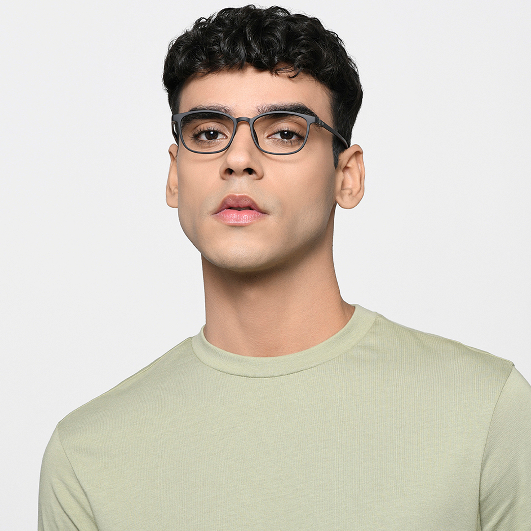 Lenskart Air Online Black Full Rim Rectangle left side