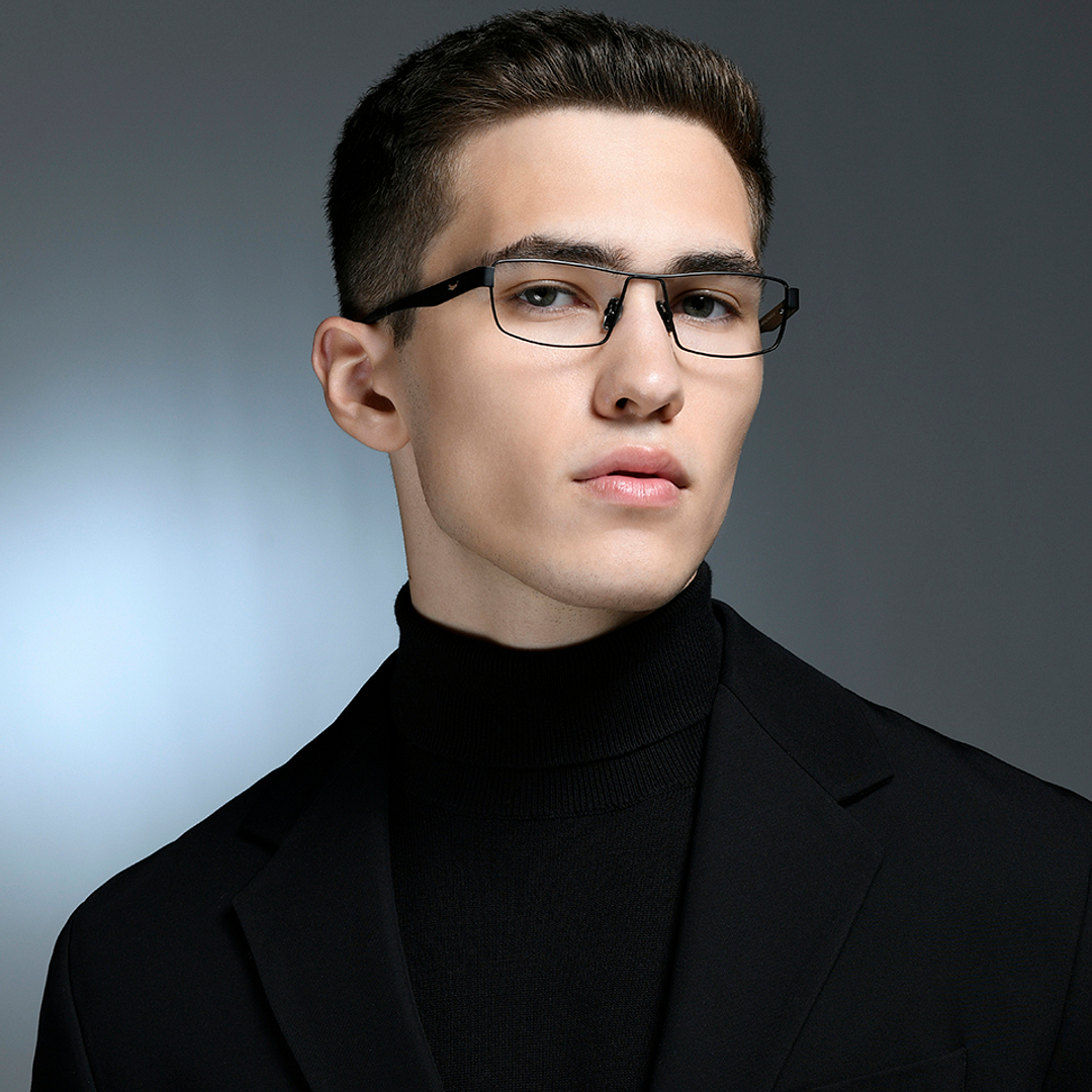 Lenskart Studio Online Black Full Rim Rectangle left side