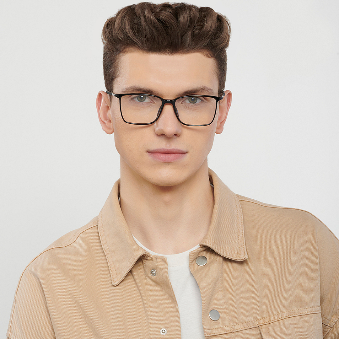 Lenskart Air Black Full Rim Rectangle left side