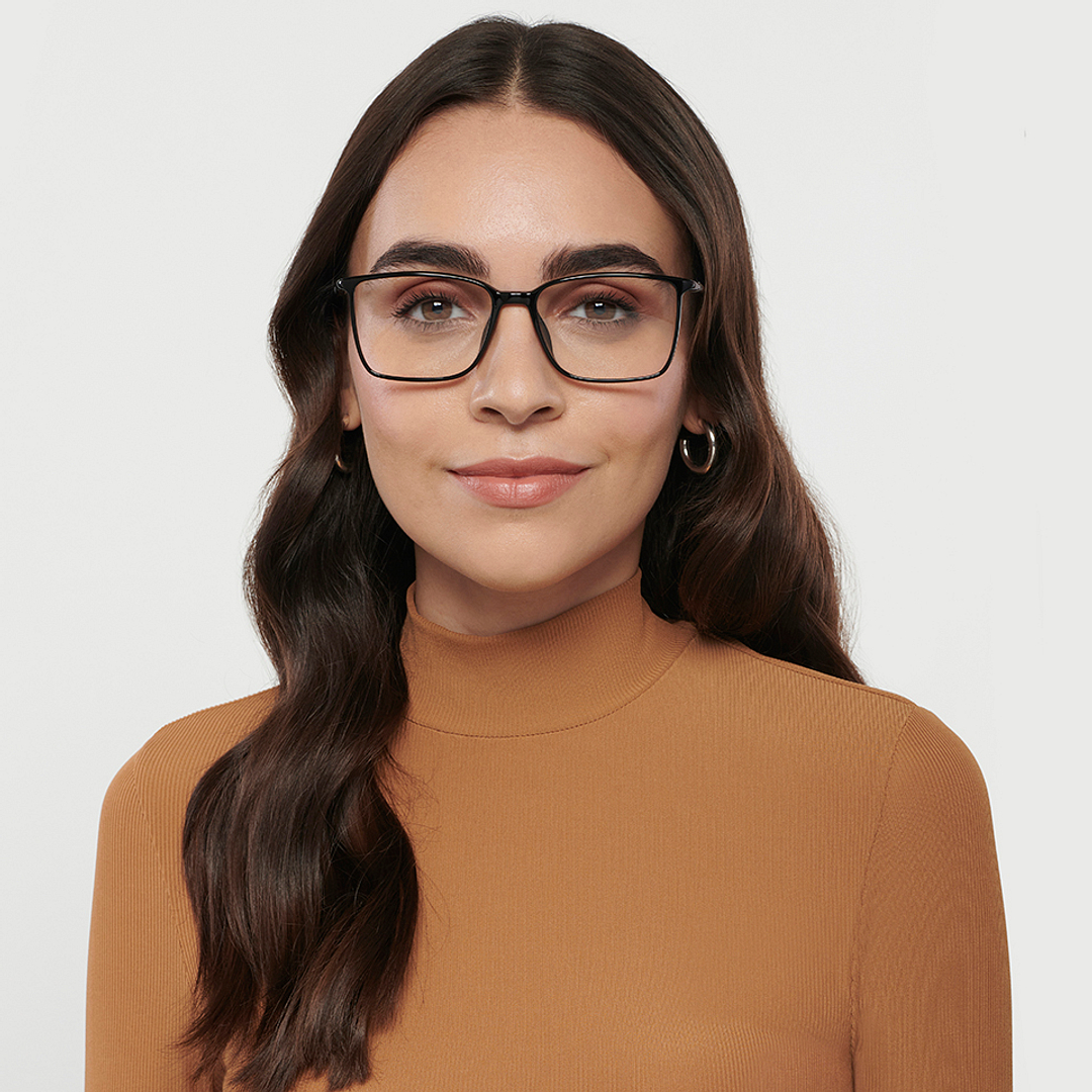 Lenskart Air Black Full Rim Rectangle left side