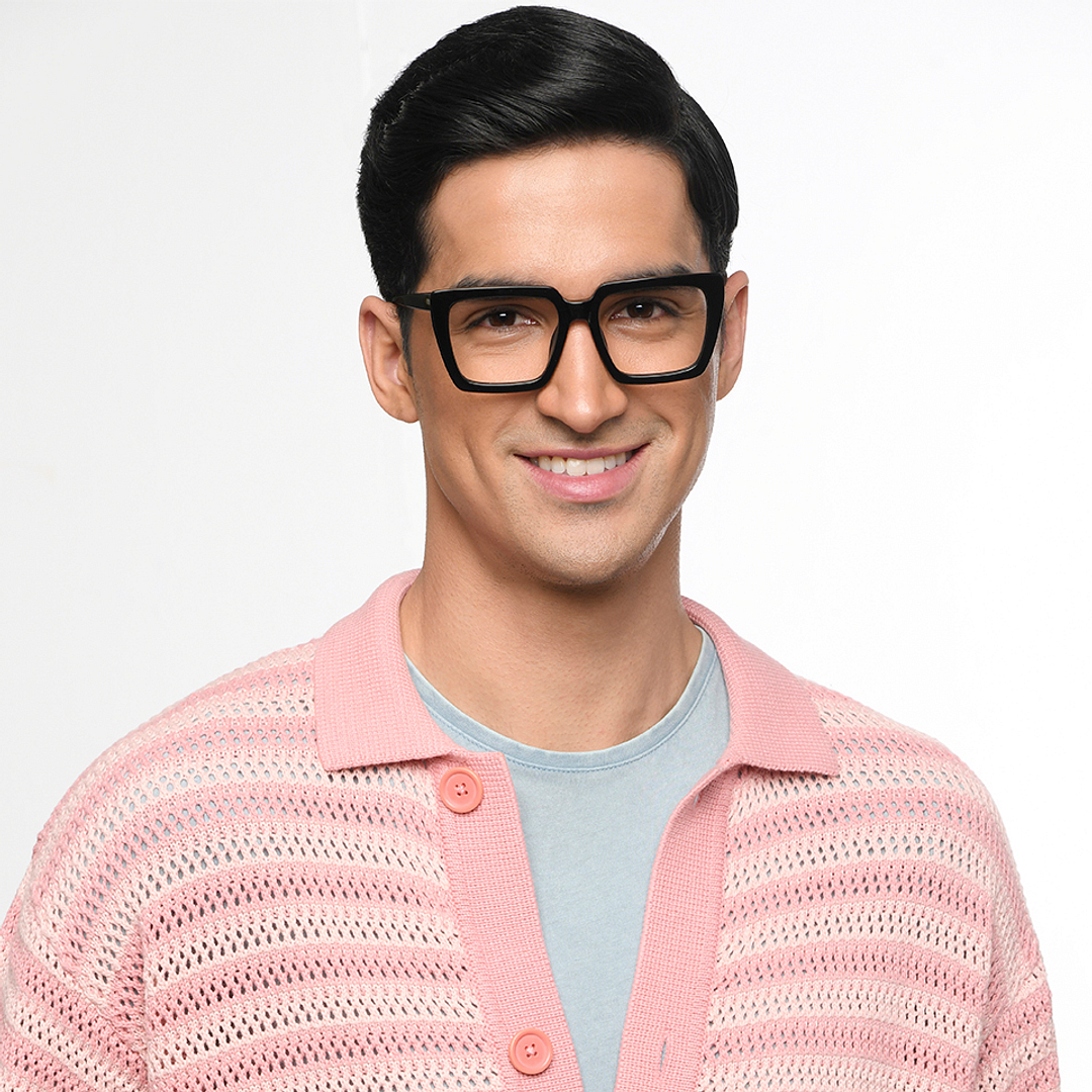 Lenskart STUDIO Black Full Rim Square left side