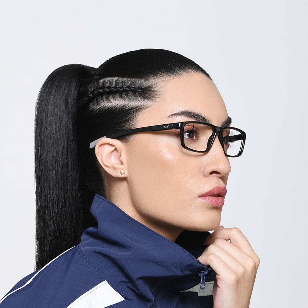 Lenskart Air Online Black Full Rim Rectangle left side