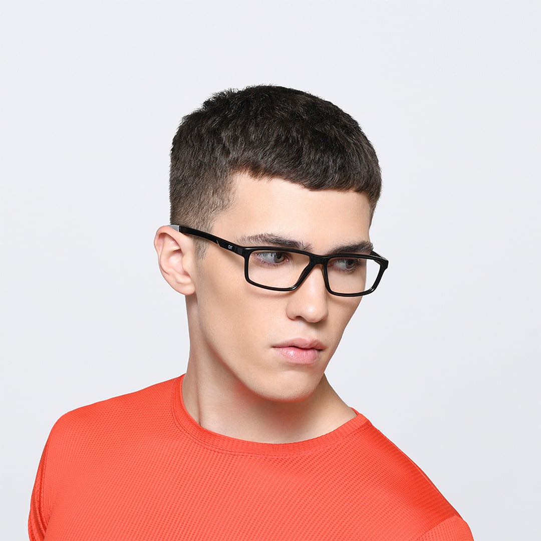 Lenskart Air Online Black Full Rim Rectangle left side