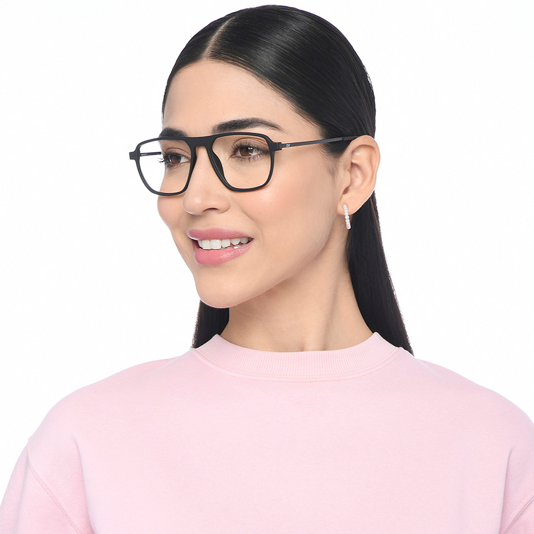 Lenskart Air Black Full Rim Geometric left side