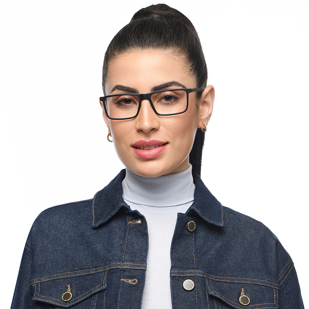 Lenskart Air Online Black Full Rim Rectangle left side