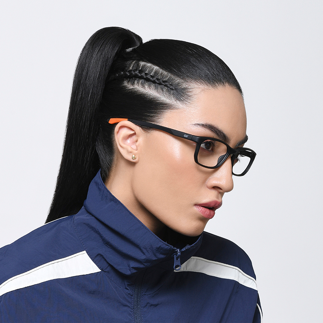 Lenskart Air Online Black Full Rim Rectangle left side