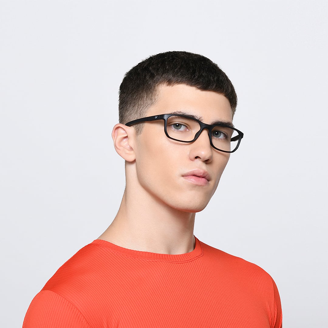 Lenskart Air Online Black Full Rim Rectangle left side