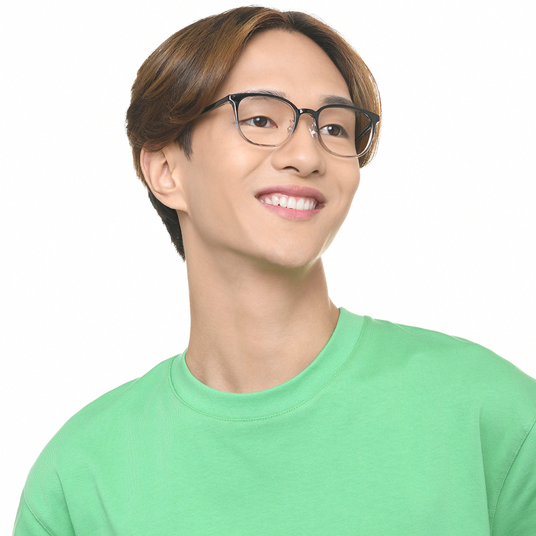 Lenskart Air Online Black Transparent Full Rim Square left side