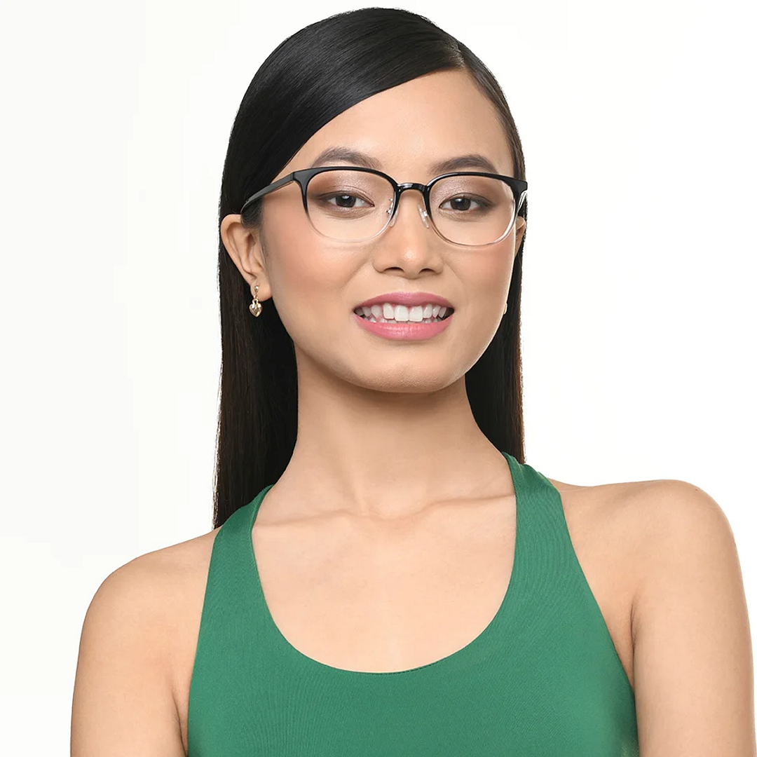 Lenskart Air Online Black Transparent Full Rim Square right side