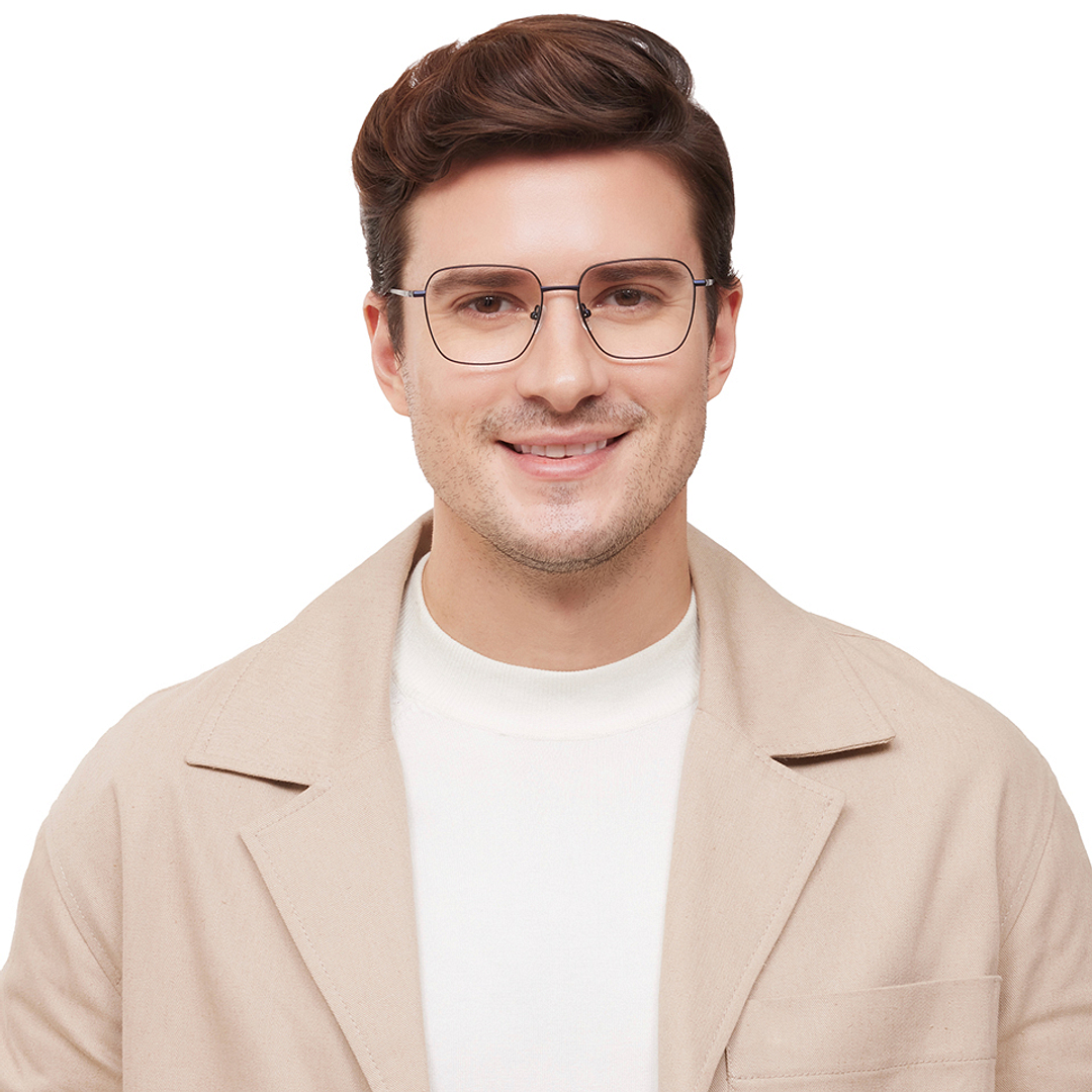 Lenskart Air Sky Blue Full Rim Square right side